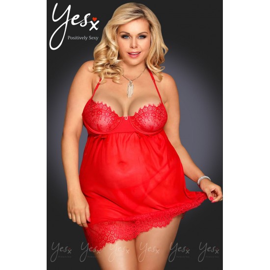 YesX YX952Q Red Babydoll Set