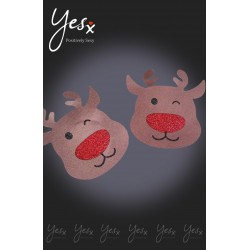 YesX YX960 Brown/Red Reindeer Nipple Covers