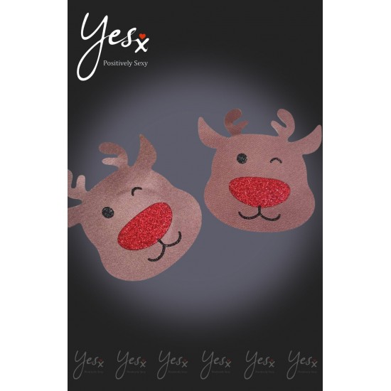 YesX YX960 Brown/Red Reindeer Nipple Covers