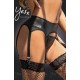 YesX YX985 Suspender Belt & Thong Set Black YesX YX985 Suspender Belt & Thong Set Black